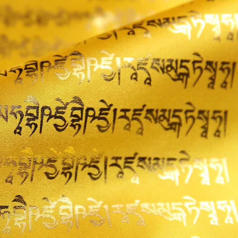 Buddha Stones Tibetan 5 Colors Windhorse Buddha Scriptures Auspicious Outdoor Prayer Flag