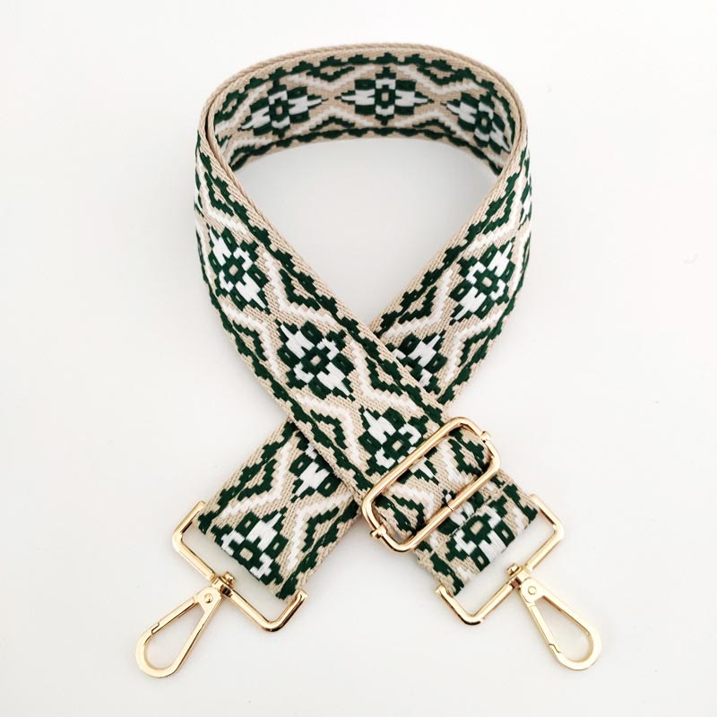 Buddha Stones Multicolor Embroidered Shoulder Bag Straps