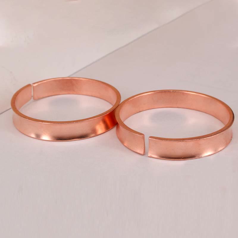 Buddha Stones Copper Wealth Luck Cuff Bracelet Bangle