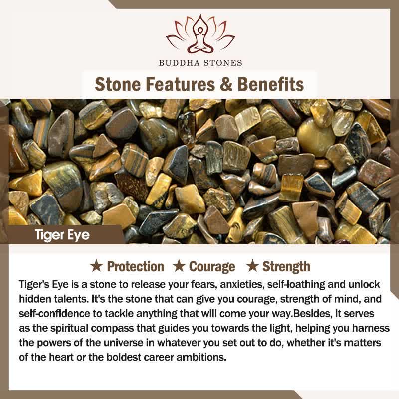Buddha Stones Lava Rock Tiger Eye Stone Elephant Diffuser Peace Healing Bracelet