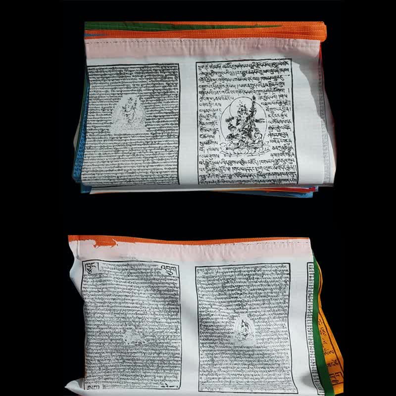 Buddha Stones Tibetan 5 Colors Windhorse Scriptures Auspicious Outdoor Prayer Flag