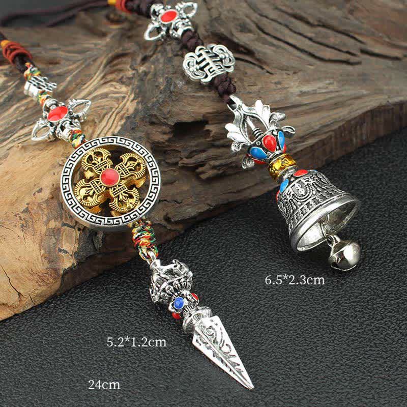 Buddha Stones Tibet Om Mani Padme Hum Vajra Dorje Spiritual Car Hanging Decoration