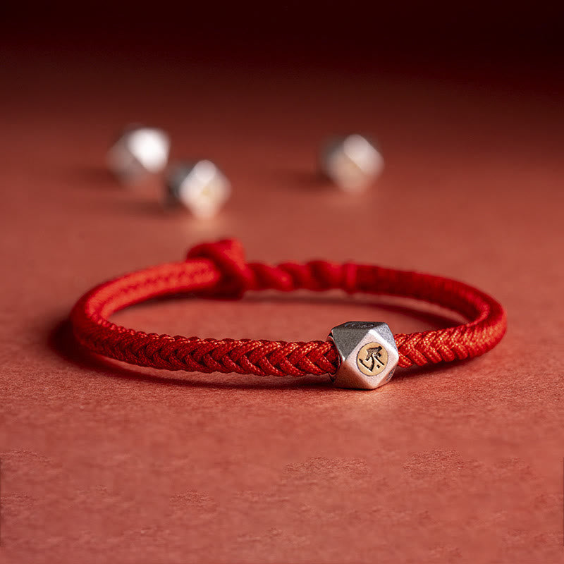 Buddha Stones 925 Sterling Silver Handmade Chinese Zodiac Natal Buddha Luck Protection Braided String Bracelet (Extra 30% Off | USE CODE: FS30)