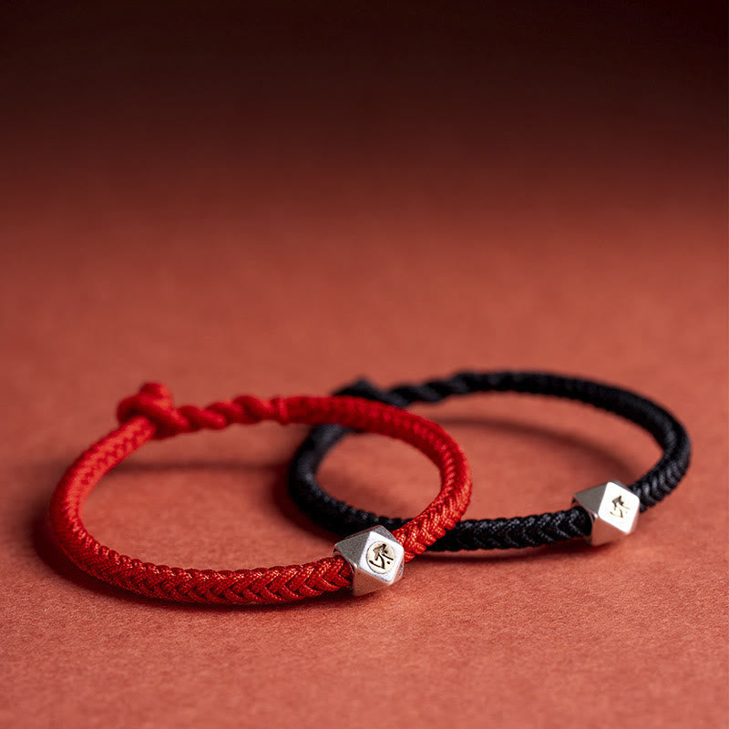 Buddha Stones 925 Sterling Silver Handmade Chinese Zodiac Natal Buddha Luck Protection Braided String Bracelet (Extra 30% Off | USE CODE: FS30)