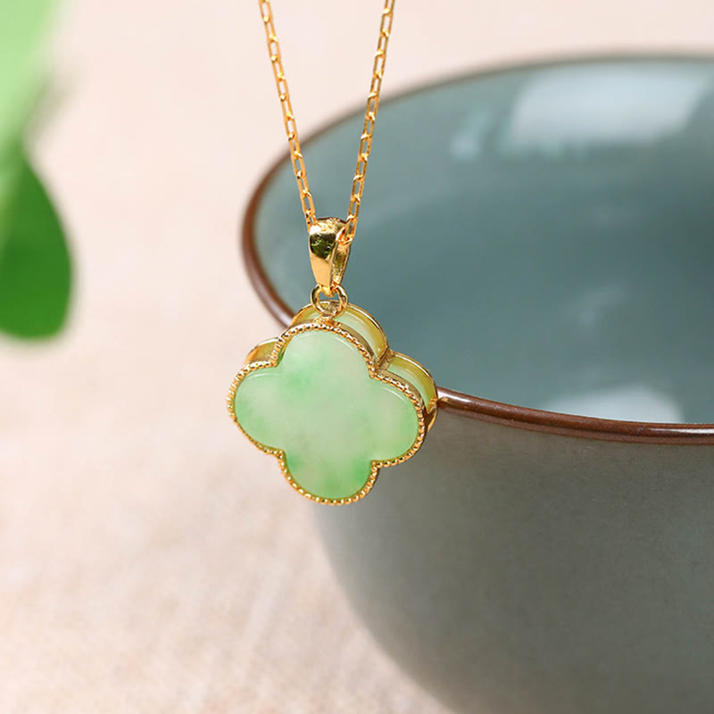 Buddha Stones "May Luck and Joy Be With You" Jade Necklace Includes Gift Message Card