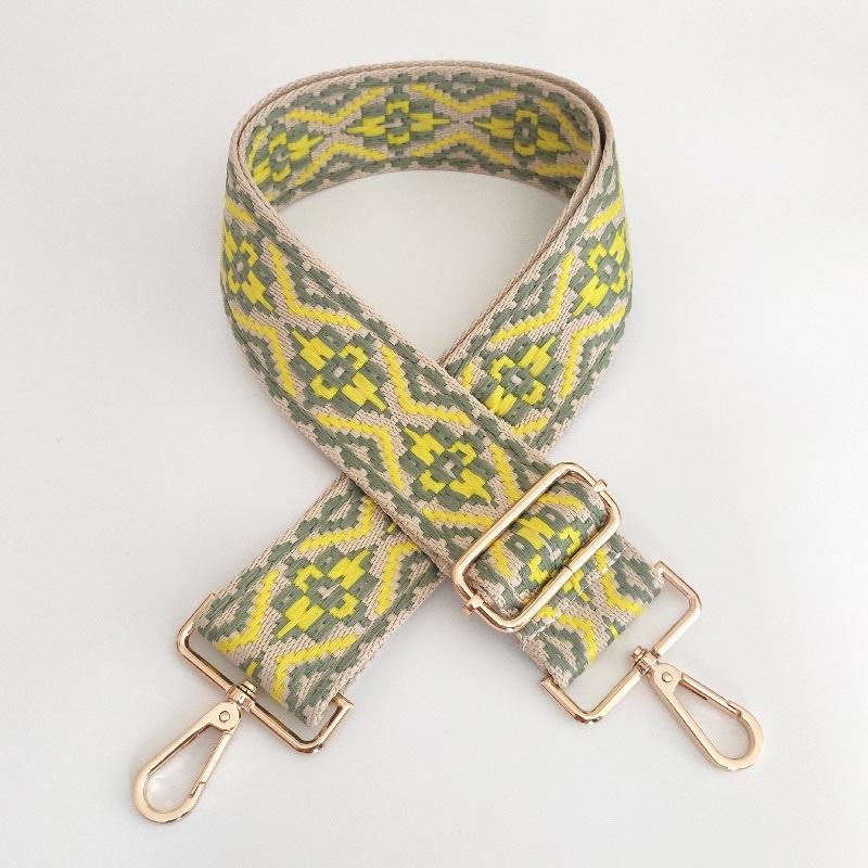 Buddha Stones Multicolor Embroidered Shoulder Bag Straps