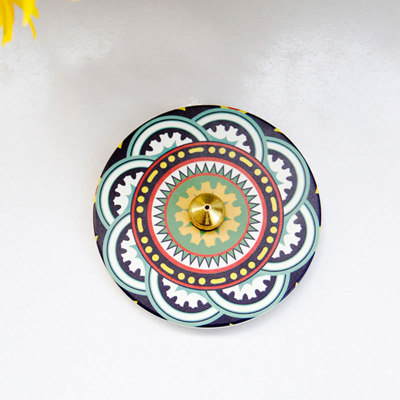Buddha Stones Colorful Pattern Ceramic Blessing Stick Incense Burner