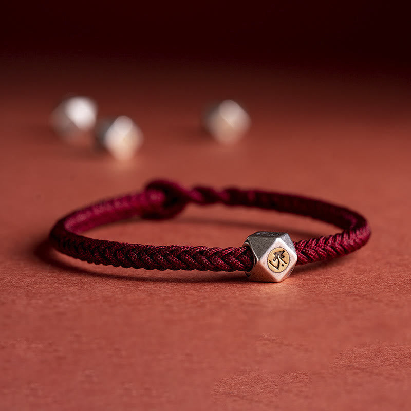 Buddha Stones 925 Sterling Silver Handmade Chinese Zodiac Natal Buddha Luck Protection Braided String Bracelet (Extra 30% Off | USE CODE: FS30)