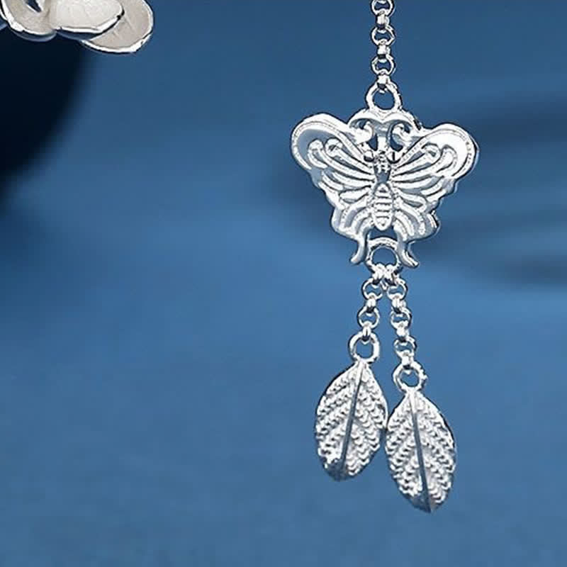 Buddha Stones Plum Blossom Butterfly Love Freedom Tassel Hairpin