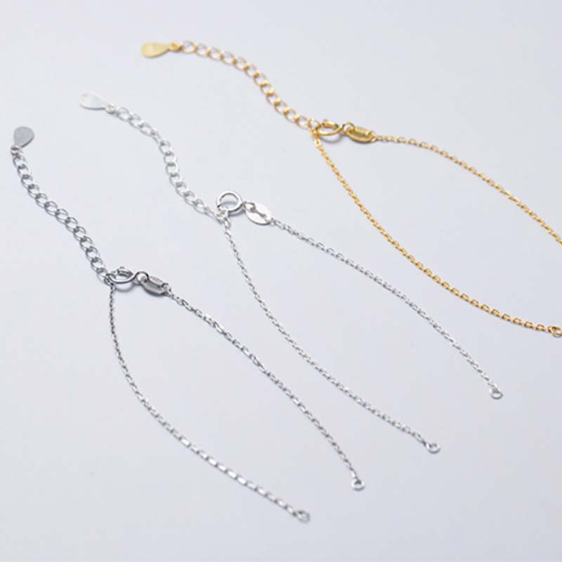 Buddha Stones 925 Sterling Silver Semi-finished Chain Blessing Bracelet