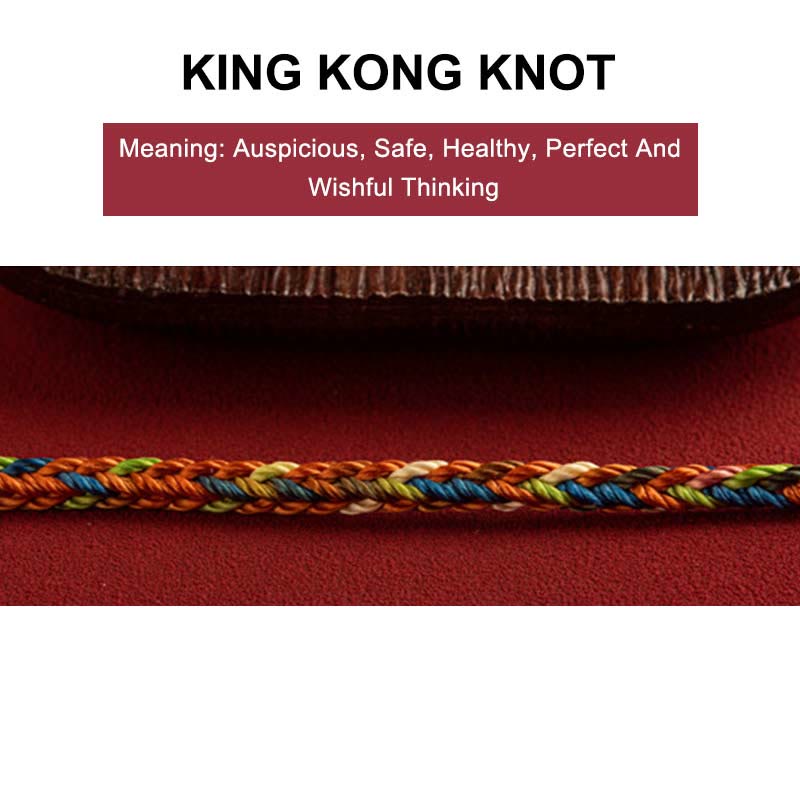 Buddha Stones "May you be healthy and happy" Lucky Multicolored Bracelet Includes Gift Message Card
