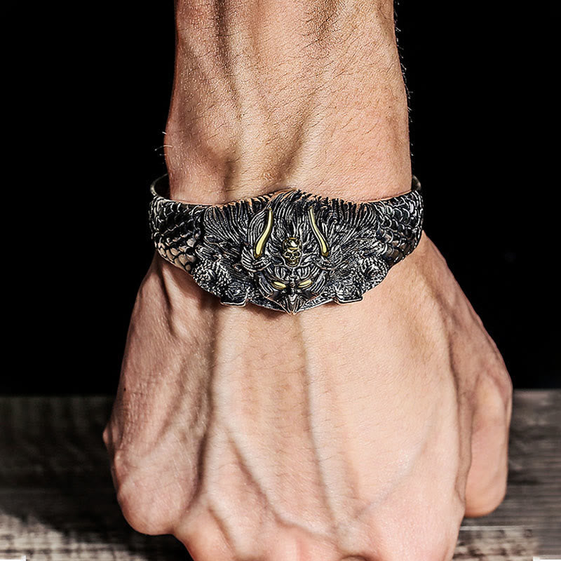 Buddha Stones Tibetan Garuda Bird Wisdom Protection Bracelet Bangle