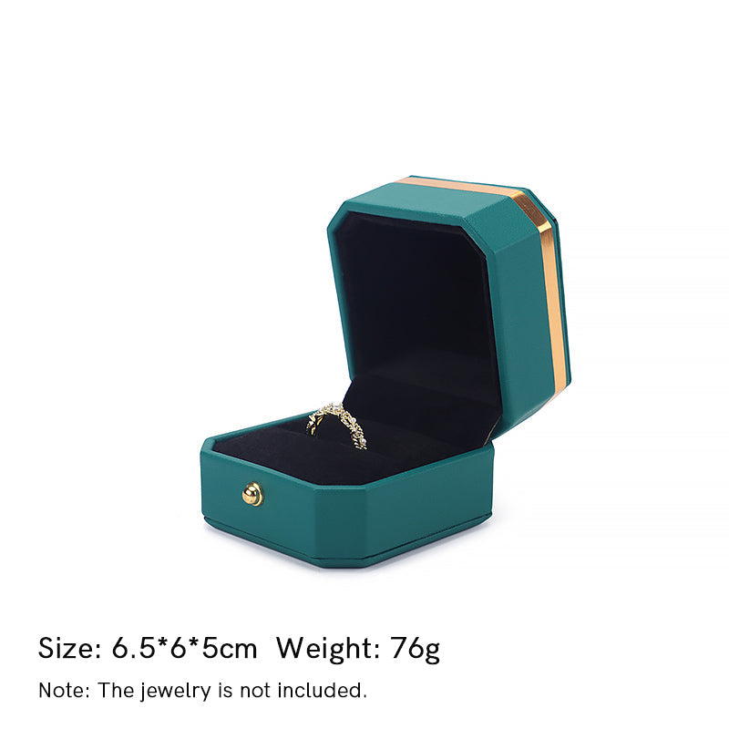 Buddha Stones Jewelry Storage Box PU Leather Gift Box