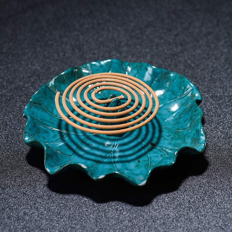 Buddha Stones Tibetan Lotus Blessing Incense Burner Decoration