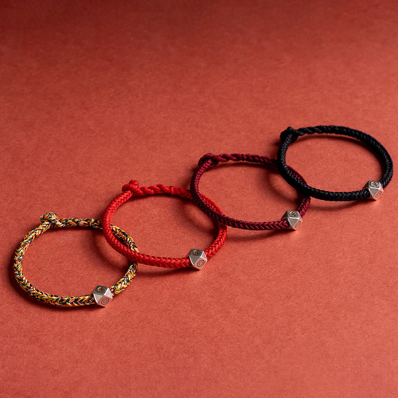Buddha Stones 925 Sterling Silver Handmade Chinese Zodiac Natal Buddha Luck Protection Braided String Bracelet (Extra 30% Off | USE CODE: FS30)