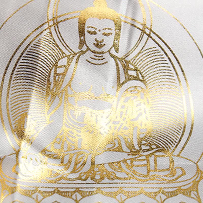 Buddha Stones Tibetan 5 Colors Windhorse Buddha Scriptures Auspicious Outdoor Prayer Flag