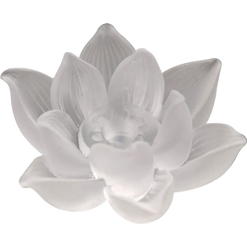 Buddha Stones Mini Lotus Liuli Crystal Healing Meditation Stick Incense Burner
