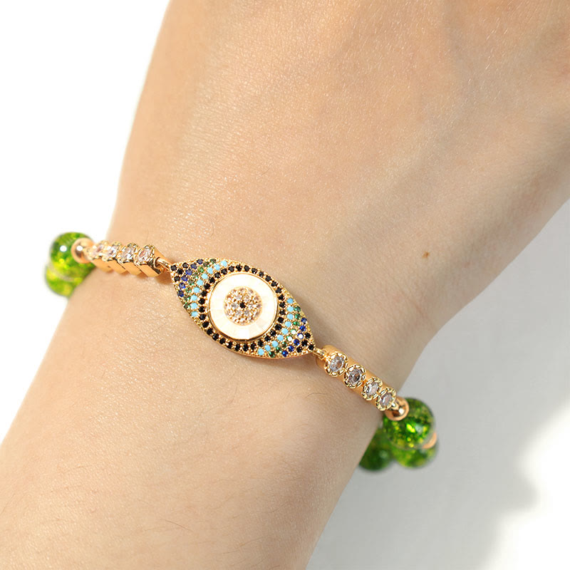 Buddha Stones "May Light and Protection Be With You" Peridot Bracelet Includes Gift Message Card
