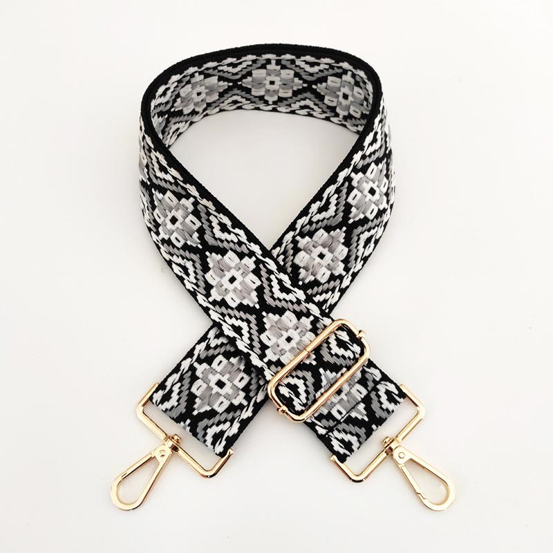 Buddha Stones Multicolor Embroidered Shoulder Bag Straps
