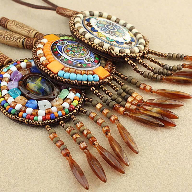 Buddha Stones Mandala Pattern Beads Creativity Necklace Pendant