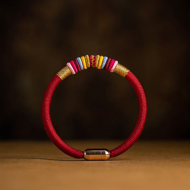 Buddha Stones Tibetan Handmade King Kong Knot Protection Magnetic Buckle Braided Bracelet (Extra 30% Off | USE CODE: FS30)