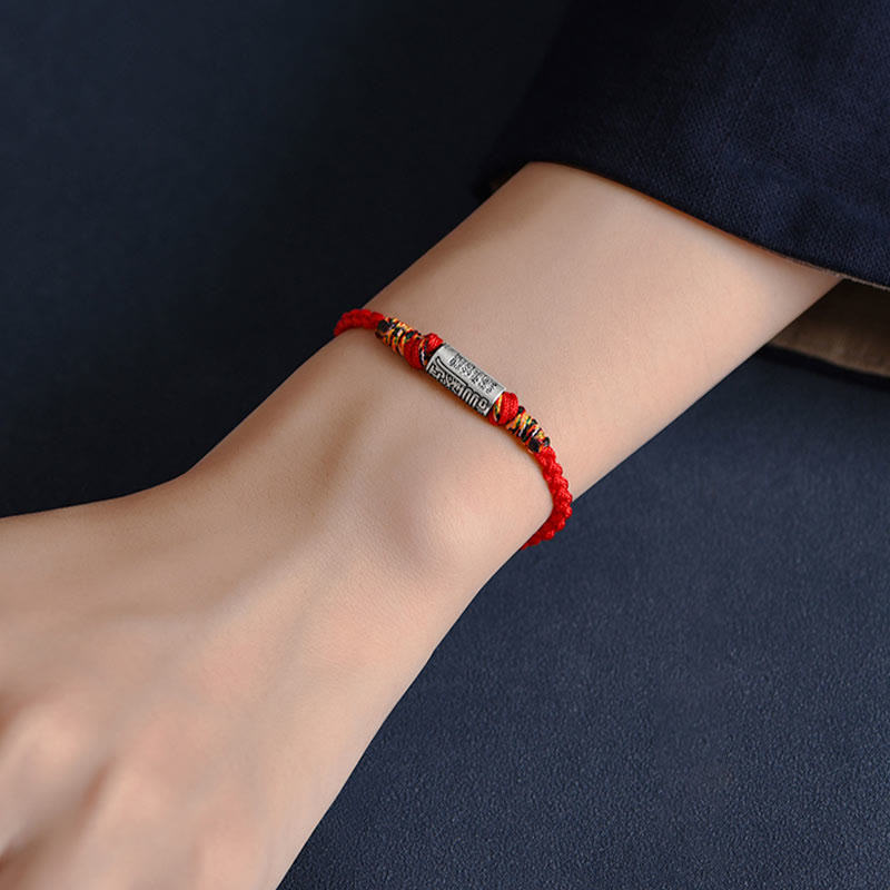 Buddha Stones Handcrafted 925 Sterling Silver Everything Goes Well Design Protection Strength Bracelet Anklet (Extra 30% Off | USE CODE: FS30)