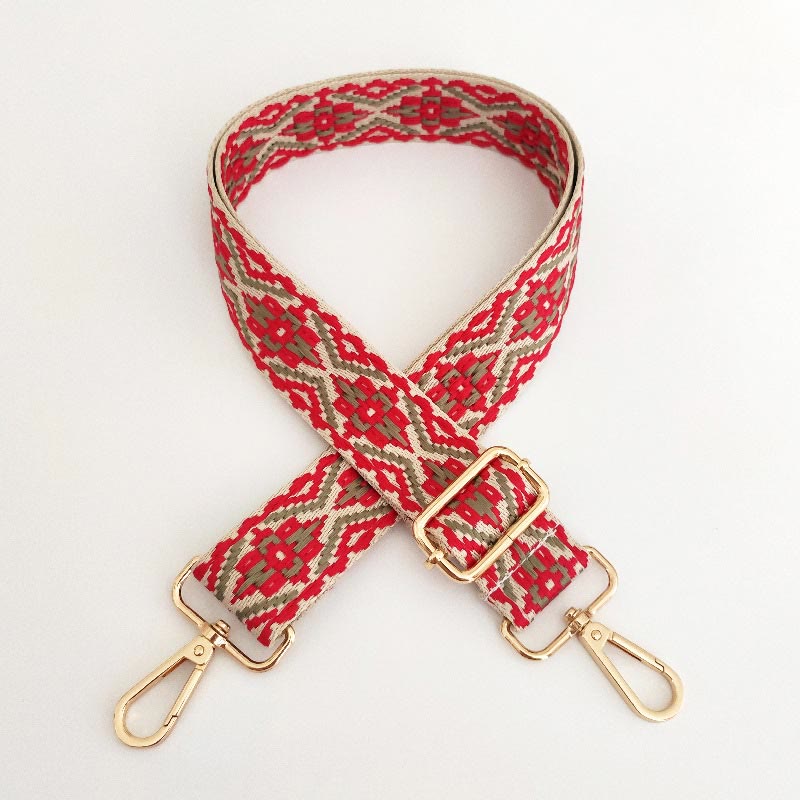 Buddha Stones Multicolor Embroidered Shoulder Bag Straps