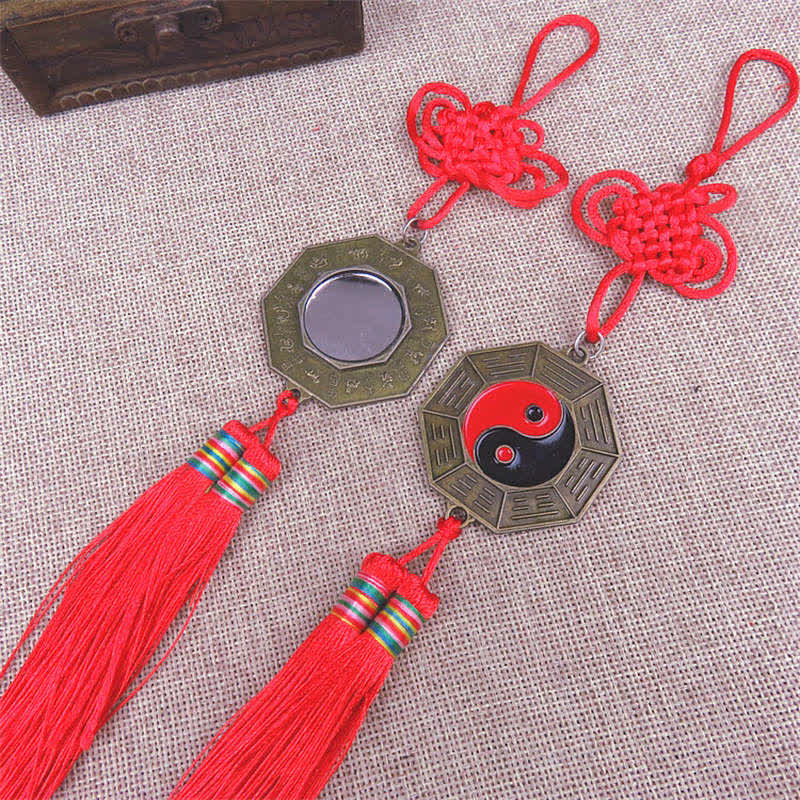 Buddha Stones Feng Shui Bagua Map Chinese Knotting Harmony Energy Map Mirror
