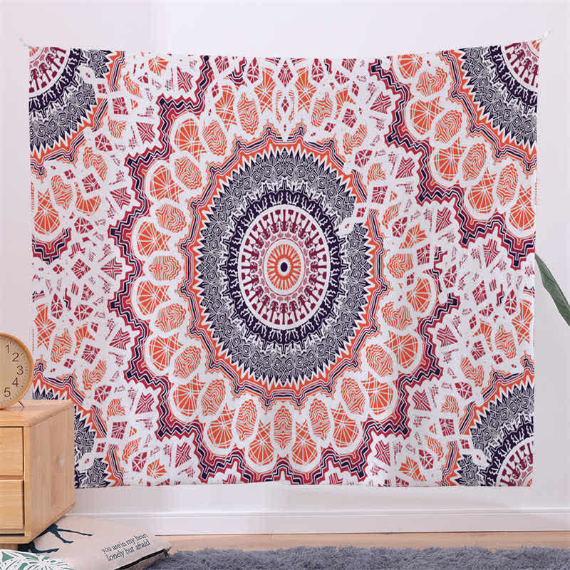 Bohemian Mandala Pattern Tapestry Wall Hanging Wall Art Focus Creativity Home Living Room Decor (Extra 30% Off | USE CODE: FS30)