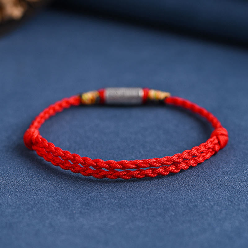 Buddha Stones Handcrafted 925 Sterling Silver Everything Goes Well Design Protection Strength Bracelet Anklet (Extra 30% Off | USE CODE: FS30)