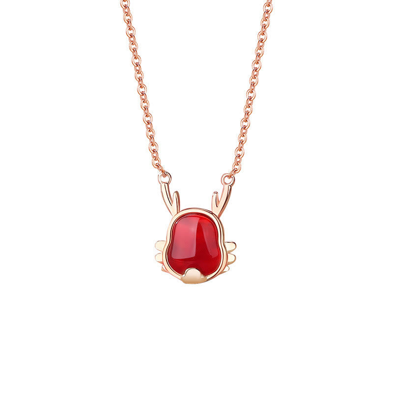 ❗❗❗A Flash Sale- Buddha Stones 925 Sterling Silver Year of the Dragon Natural Red Agate Dragon Attract Fortune Fu Character Strength Bracelet Necklace Pendant Earrings
