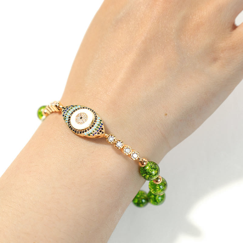 Buddha Stones "May Light and Protection Be With You" Peridot Bracelet Includes Gift Message Card