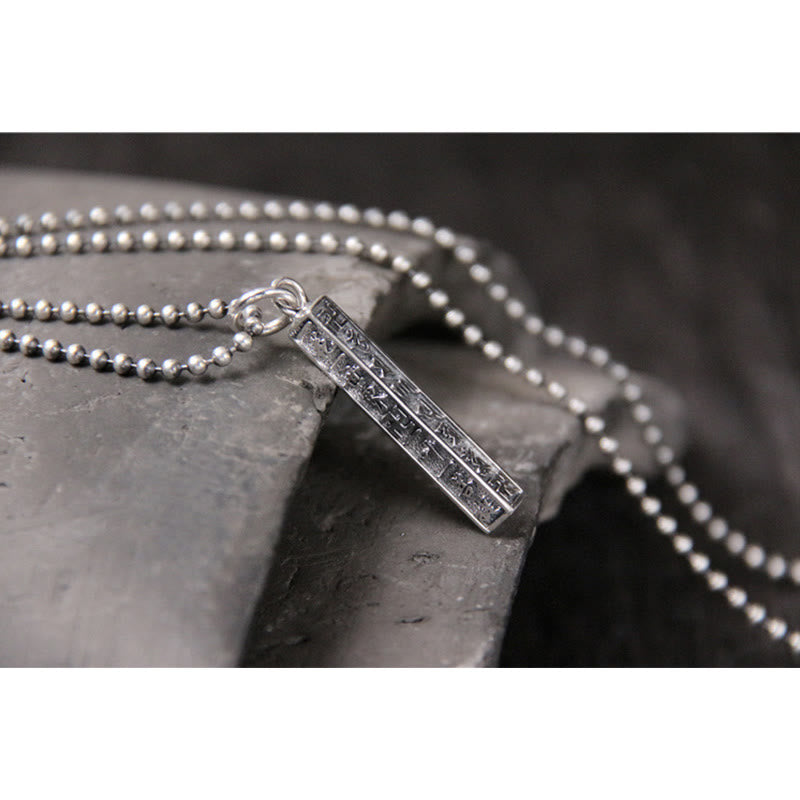 Buddha Stones 925 Sterling Silver Tibetan Om Mani Padme Hum Buddha Swastika Symbol Wisdom Necklace Pendant