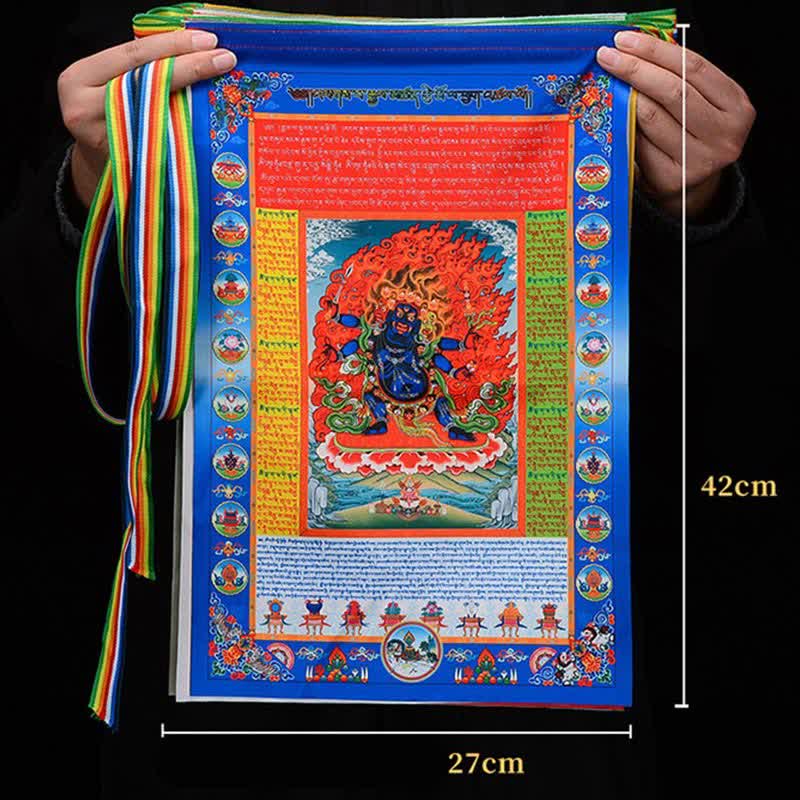 Buddha Stones Tibetan 10 Colors Windhorse Buddha Healing Auspicious Outdoor Prayer Flag