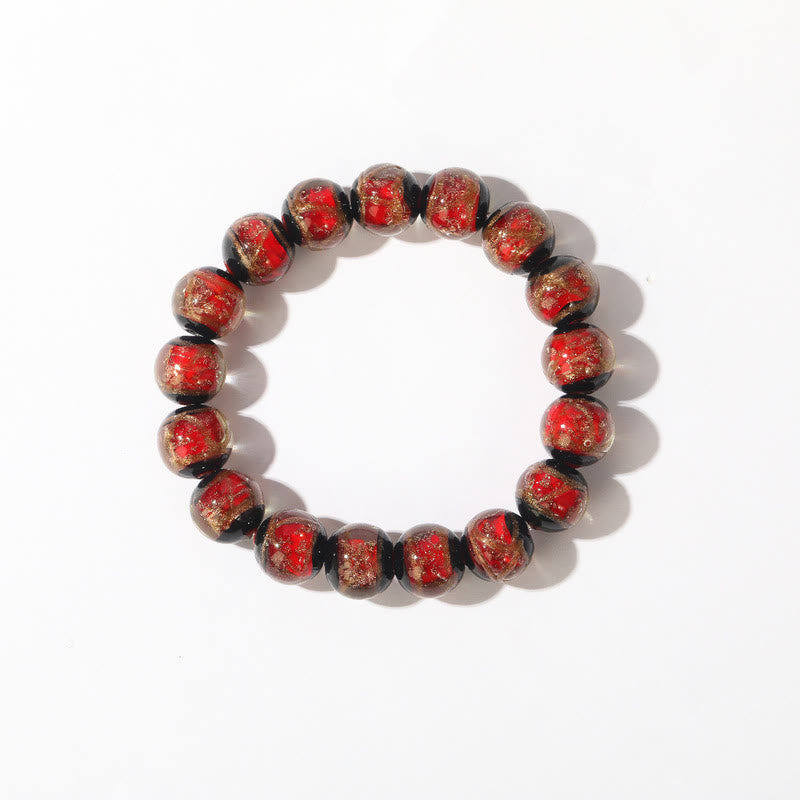 Buddha Stones Tibetan Classic Liuli Glass Bead Luck Wealth Bracelet (Extra 30% Off | USE CODE: FS30)
