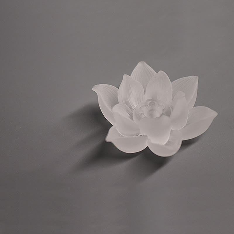 Buddha Stones Mini Lotus Liuli Crystal Healing Meditation Stick Incense Burner