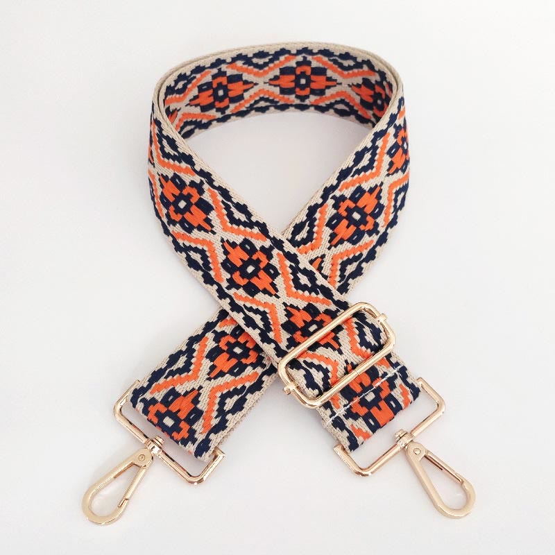 Buddha Stones Multicolor Embroidered Shoulder Bag Straps