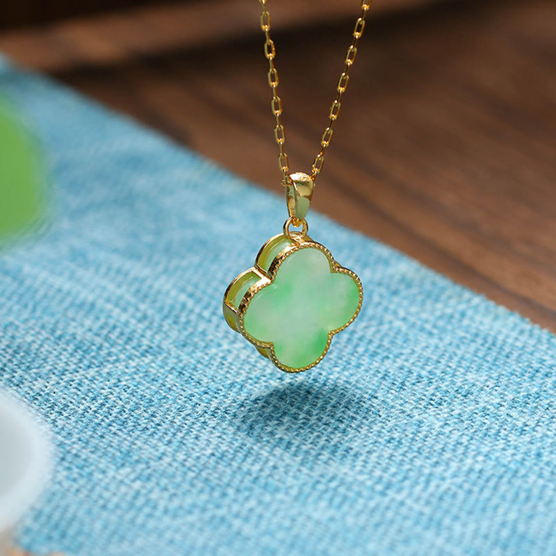 Buddha Stones "May Luck and Joy Be With You" Jade Necklace Includes Gift Message Card