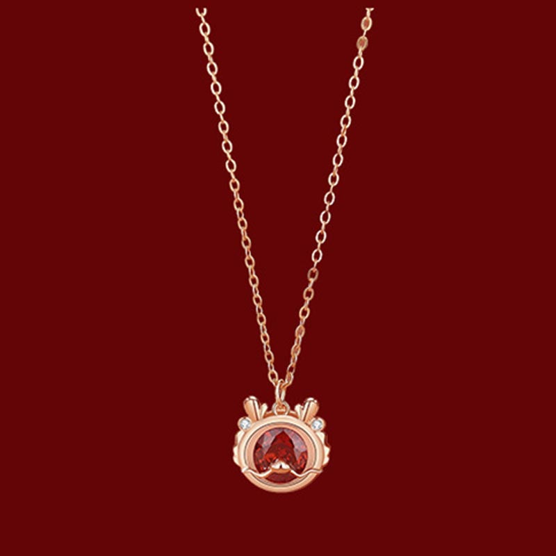 Buddha Stones 925 Sterling Silver Year Of The Dragon Luck Red Zircon Necklace Pendant Bracelet Earrings Ring (Extra 30% Off | USE CODE: FS30)