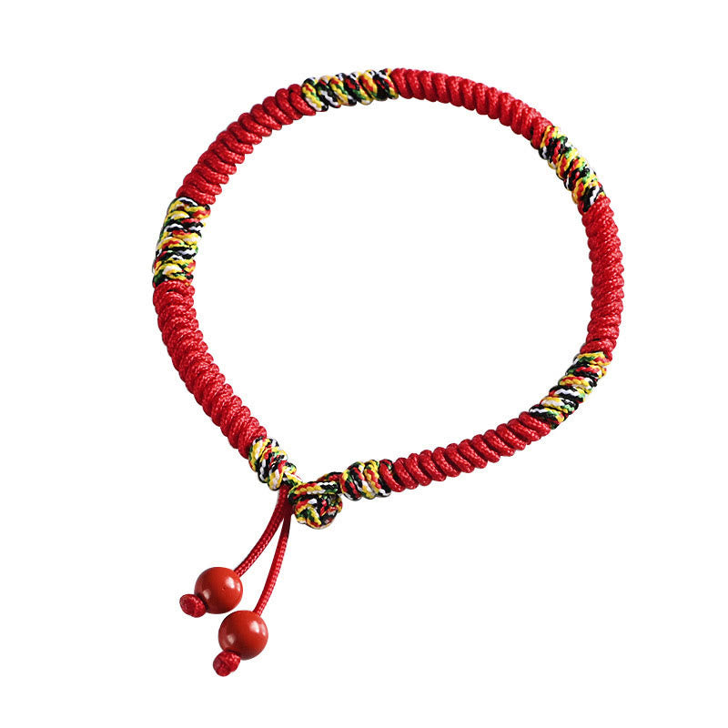 Buddha Stones Five Colors King Kong Knot String Protection Luck Bracelet