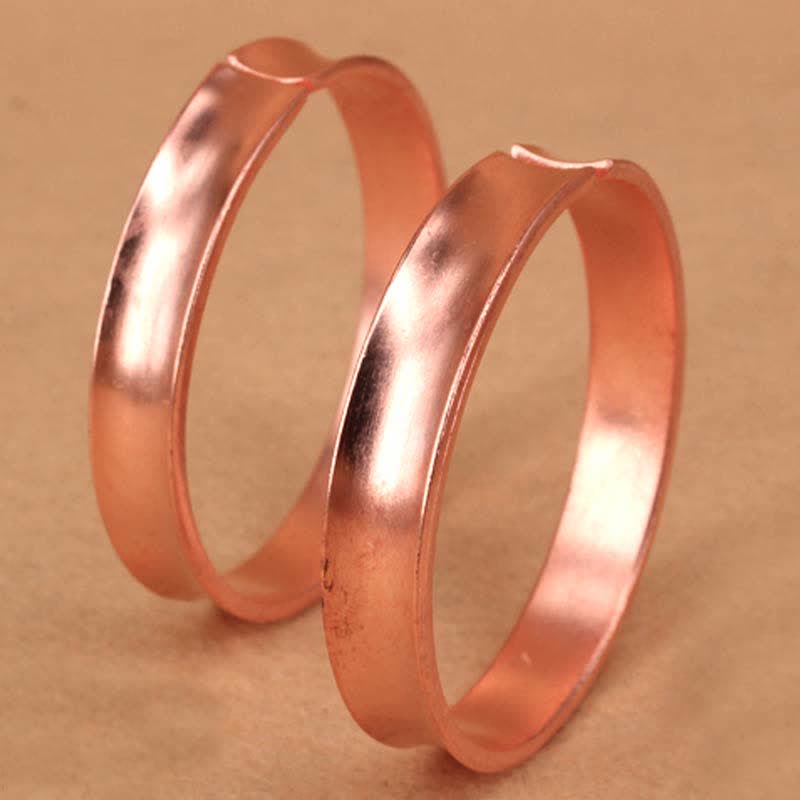 Buddha Stones Copper Wealth Luck Cuff Bracelet Bangle