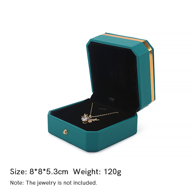 Buddha Stones Jewelry Storage Box PU Leather Gift Box