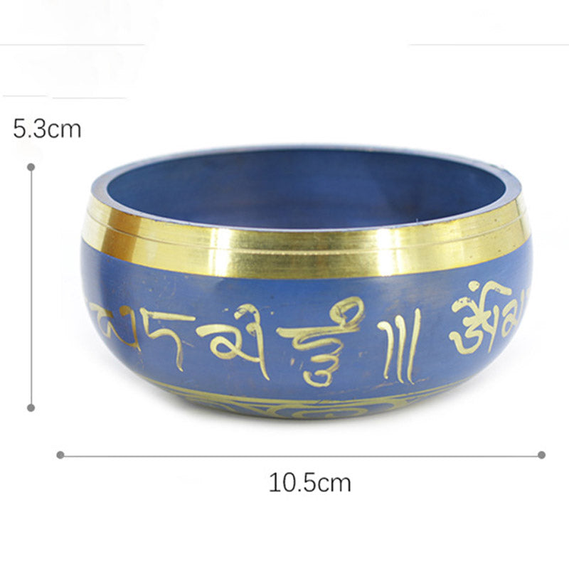 Buddha Stones Tibetan Sound Bowl Handcrafted for Relaxation Meditation Prayer Singing Bowl Set