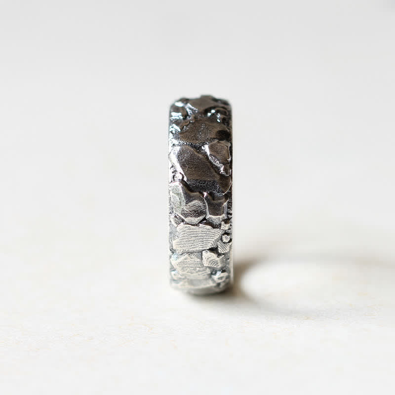 Buddha Stones Rock Pattern Luck Blessing Copper Ring