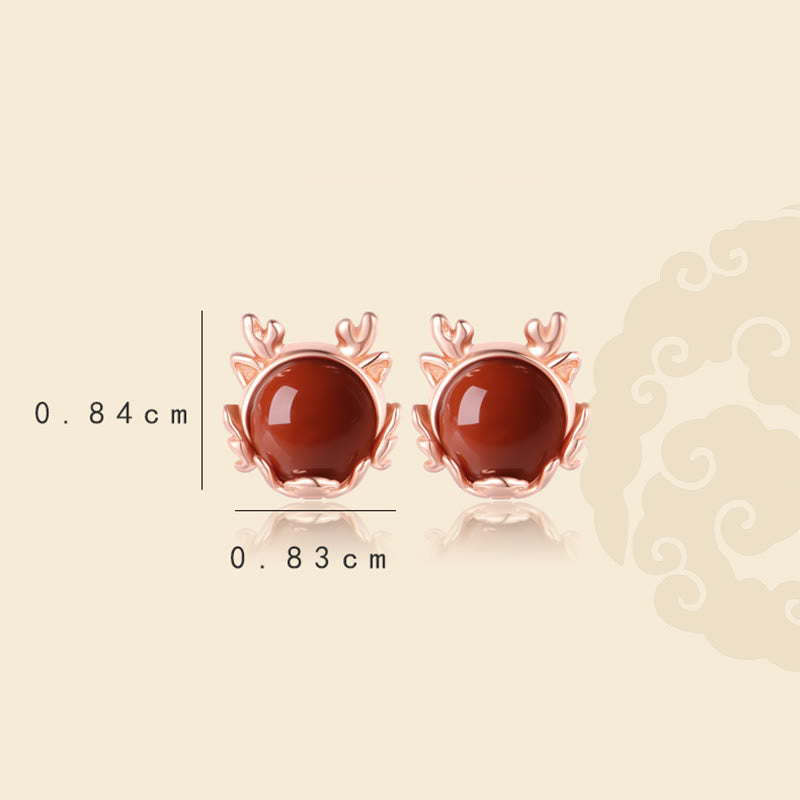 ❗❗❗A Flash Sale- Buddha Stones 925 Sterling Silver Year of the Dragon Cinnabar Red Agate Dragon Protection Bracelet Necklace Pendant Earrings Ring