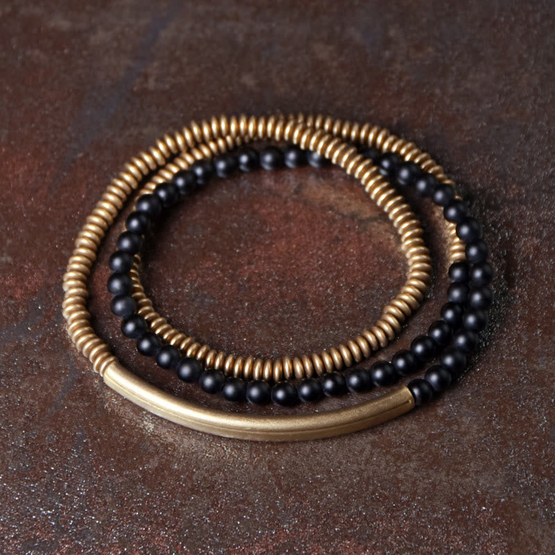 Tibetan Various Agate Stone Copper Protection Triple Wrap Bracelet (Extra 30% Off | USE CODE: FS30)