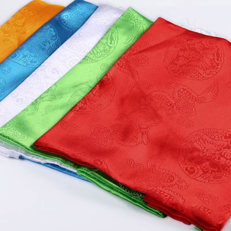 Tibetan Lucky Blessing 5 Colors Dragon Phoenix Pattern Khata Decoration (Extra 40% Off | USE CODE: FS40)