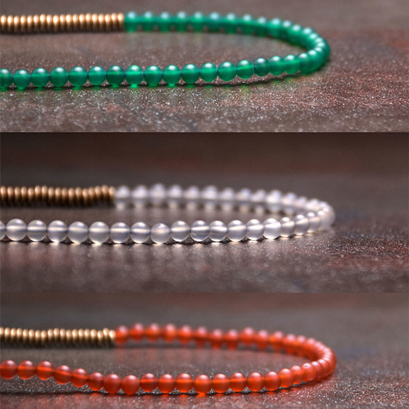 Tibetan Various Agate Stone Copper Protection Triple Wrap Bracelet (Extra 30% Off | USE CODE: FS30)