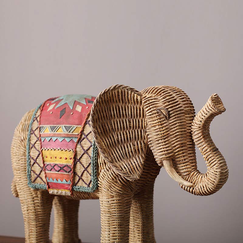 Buddha Stones Elephant Resin Wisdom Wealth Home Decoration