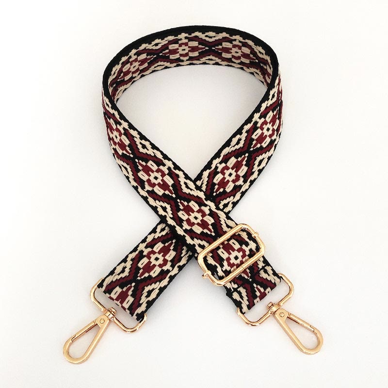 Buddha Stones Multicolor Embroidered Shoulder Bag Straps